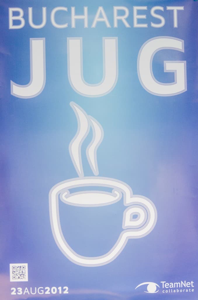 Ein Pamphlet mit einem Firmenlogo und einem Bild einer Tasse.