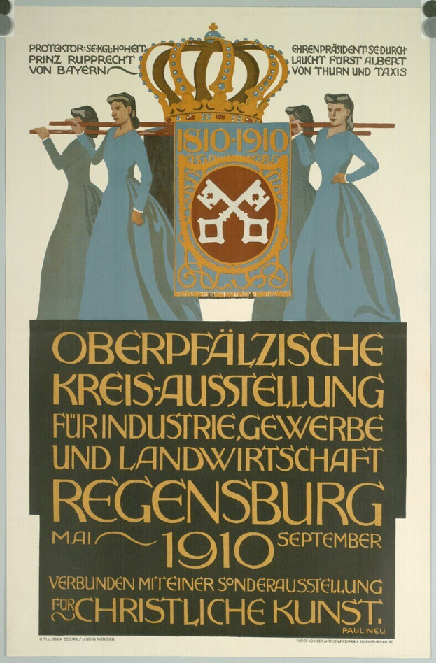 Plakat aus der deutschen Revolution von 1910, das eine Gruppe von Menschen und eine Krone zeigt und Text enthält, der über das Ereignis informiert.