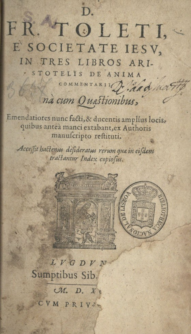 Vintage-Buch mit Stempel, das Text und eine Illustration enthält.