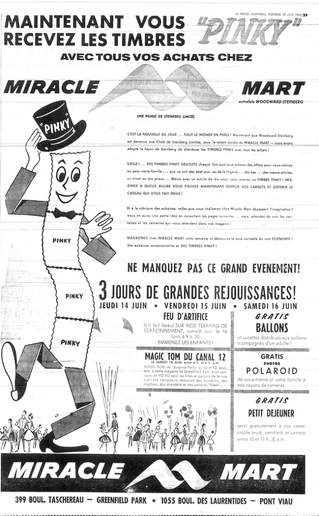 Ein Werbeplakat mit verschiedenen Bildern und einer Menge Text.