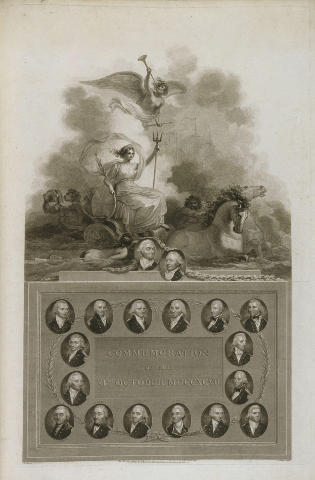 Offenes Buch mit dem Titel 'Ansicht der Schlacht von Castellum und Castellium aus der Illustrated London News' mit einer Landschaftsillustration mit Menschen, Bäumen, Pflanzen, Gebäuden und Wolken.