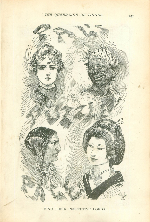 Altes Buch mit dem Titel "Die queer Seite der Dinge" mit vier illustrierten Frauenköpfen auf dem Cover.