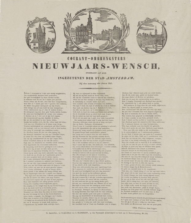 Alte Zeitung mit historischem Stadtfoto und begleitendem Text und Bildern.